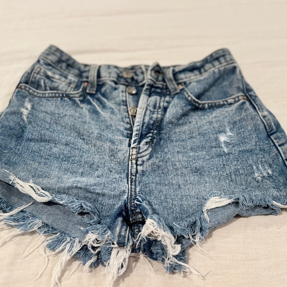 Wild Fable Blue Distressed Jean Shorts